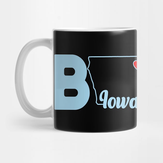 Iowa Born with State Outline of Iowa in the word Born by tropicalteesshop